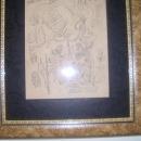 Jackson Pollock-New York-1912-1956-Abstract Expressionism Black pencil drawing-Signed in Blue Pencil