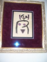 Paul Klee-Black and Purple-Nude Woman Drawing Germany 1879-1940- 9.00 x 7.00