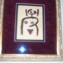 Paul Klee-Black and Purple-Nude Woman Drawing Germany 1879-1940- 9.00 x 7.00