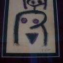 Paul Klee-Black and Purple-Nude Woman Drawing Germany 1879-1940- 9.00 x 7.00