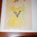 Fine Art drawing, Woman , Signed Toulouse Lautrec