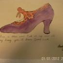 Fine Art Drawing, Mixed Media ,Signed, Andy Warhol , See a Shoe and Pick it up.