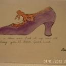 Fine Art Drawing, Mixed Media ,Signed, Andy Warhol , See a Shoe and Pick it up.