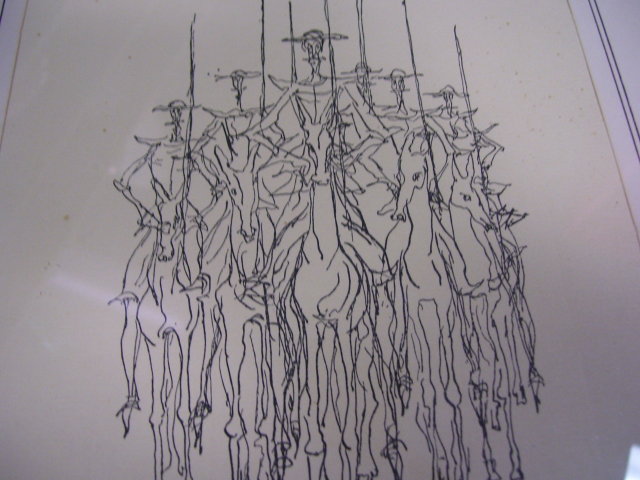 Vintage Quixote Sketch and Quixote Book-