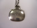 A Rare Vintage Signed George Jensen Sterling Silver- Decanter ( RYE ) Emblem