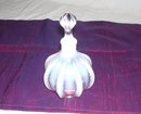 Fenton '' Feather '' French Opalescent- large squat cologne Bottle