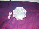 Fenton '' Feather '' French Opalescent- large squat cologne Bottle
