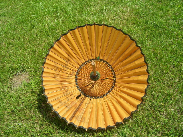 Vintage Chinese Art Decorated Parosol