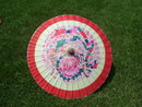 Chinese Parasol Red & White Paper Umbrella