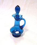 RAINBOW GLASS BLUE CRUET