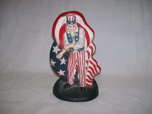Vintage, Cast Iron-Uncle Sam Door Stop