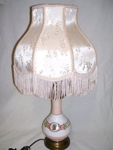 Pair Victorian Lamps-Double Pull Chains-Hand painted Lamps