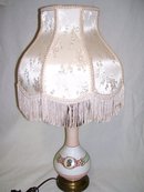 Pair Victorian Lamps-Double Pull Chains-Hand painted Lamps
