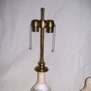 Pair Victorian Lamps-Double Pull Chains-Hand painted Lamps