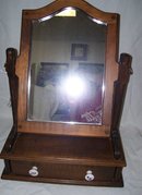 Vintage, Antique Shaving Mirror with storage Drawer