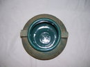 A Large Blue and Beige Acorn Leaf Decorated Pot by Red Wing Union Stoneware