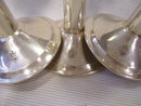 A vintage Trio set of Silver Deposit on Nickle Silver Candle Holders