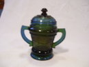 Tri Color Carnival Glass Style Holly Loving cup