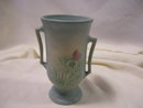 A '' Matte Blue 6.75 inch Vase, # 54 by Hull Pottery USA