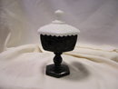 Imperial Glass Black and White Compote