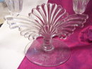 A vintage Pair Early American Pattern Glass Candle Holders