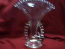 A vintage Imperial Candlewick two handled Beaded Fan Vase