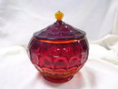A large Vintage Amberia Stretched thumb imprint Cookie Jar