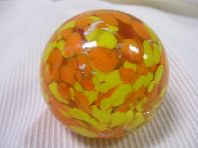 Orange and Yellow paper weight