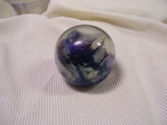 Blue, White and Purple Paper Weight