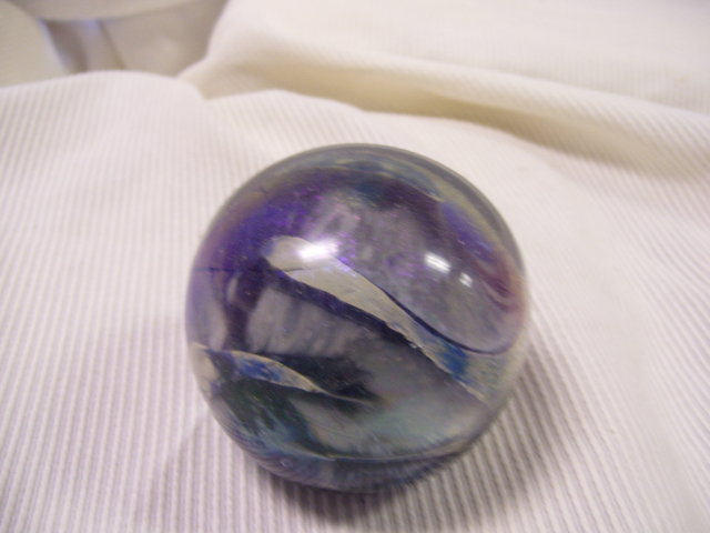 Blue, White and Purple Paper Weight