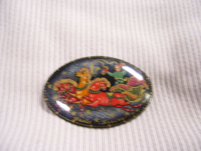 Russian Signed Original Miniature Art Broach