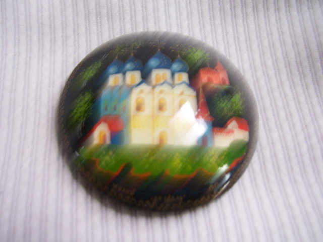 Russian Original Artist Signed Miniature Broach