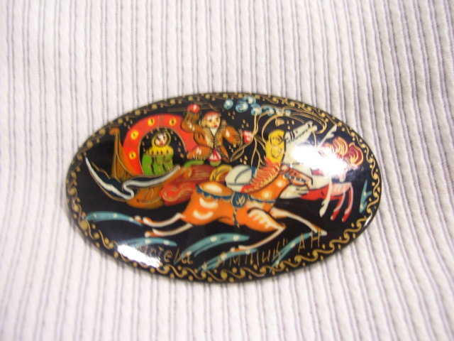 Russian Miniture Art Broach