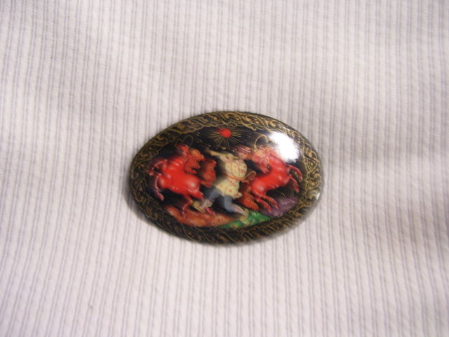 Russian Signed Minature Art Broach