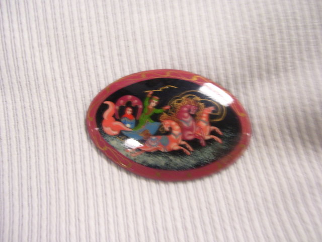 Russian Signed Minature Art Broach