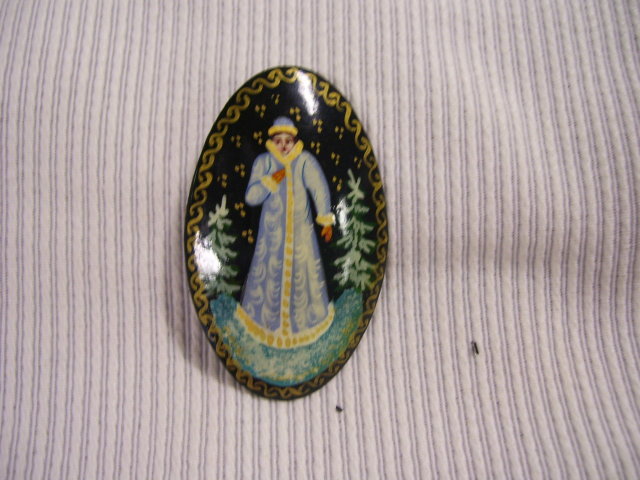 Russian Original Signed Miniature Art Broach