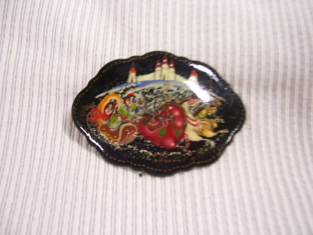 Russian Original Signed Miniature Art Broach