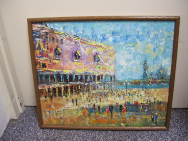 Ireland Ciyscape-Davidson - 20th century Oil/ Canvas/ Signed