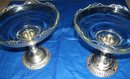 Frank M. Whiting Sterling Silver Candleholders and Candy Dish Combination ( Pair )