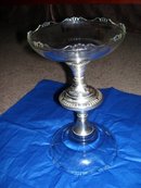 Frank M. Whiting Sterling Silver Candleholders and Candy Dish Combination ( Pair )
