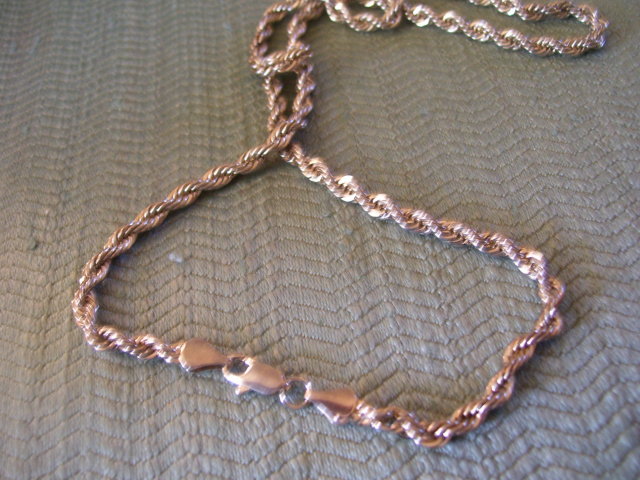 Turquoise Sterling Pendant and rope chain