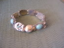 Tuquoise Bracelet -Four Stone/ Four Stone Flower Design