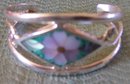 Mother of Pearl/Silver Childs Cuff Bracelet