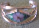 Mother of Pearl/Silver Childs Cuff Bracelet