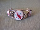 Hopi Indian Mother of Pearl Matching Cuff Bracelet and Pendant