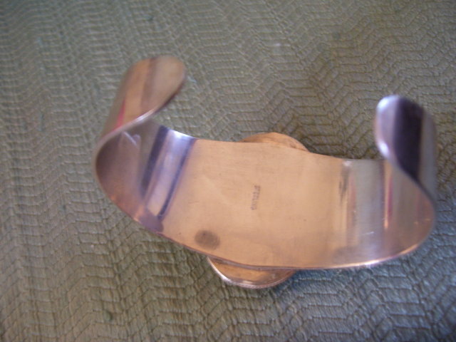 Jade-Sterling Silver Cuff Bracelet
