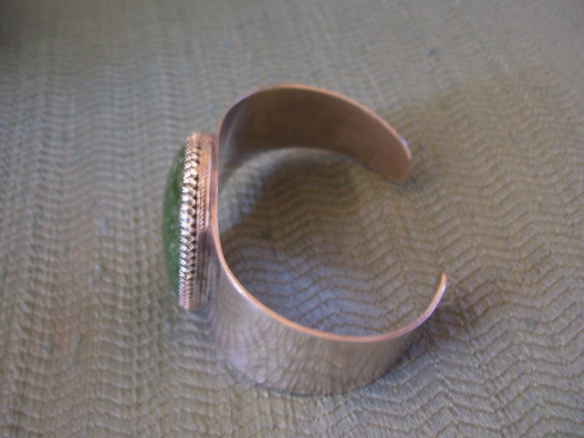 Jade-Sterling Silver Cuff Bracelet
