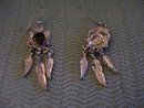 Black Onyx Earings-Leaf Design