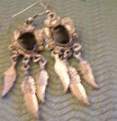 Black Onyx Earings-Leaf Design