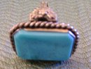 Turquoise Men's Ring Chanel set in Sterling Silver